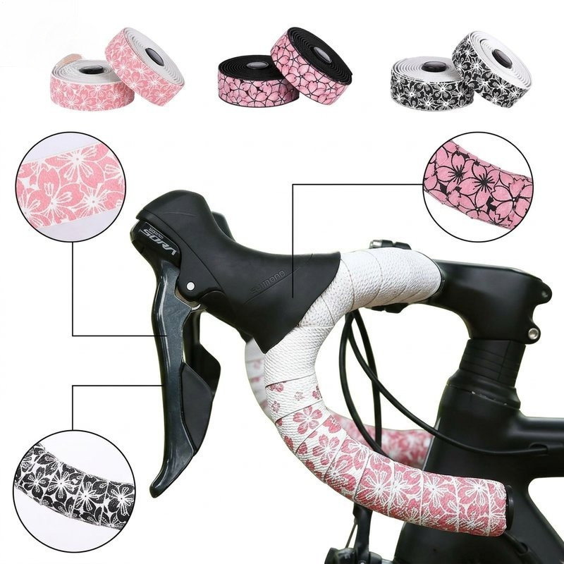 Băng quấn tay lái xe đạp set 2 cuộn chống trượt giảm sóc chất liệu EVA PU kèm nút bịt dễ lắp