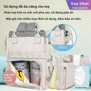 Túi xách mẹ bỉm sữa chống thấm nước, dung tích lớn, nhẹ, đeo hai vai, balo du lịch, túi mẹ bỉm sữa thời trang cho các ch
