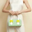 Túi xách silicon THEGIRL8B, Tote Mini nơ có thể giặt được chống thấm nước, Hộp đựng mỹ phẩm Túi đeo trên cùng khóa màu cầm tay bền bỉ Sử dụng văn phòng