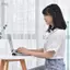 Apill Đế làm mát máy tính xách tay hình nấm Semme Đế làm mát bằng silicon chống trượt tiện dụng để sử dụng (Màu đen)