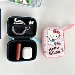Hộp đựng Hello Kitty dễ thương cho phụ kiện di động Bộ sạc /TWS / Tai nghe / Bộ sắp xếp cáp