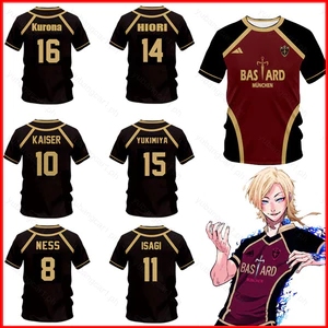 YB1 Xanh Khóa Áo Thun Anime Tee Tay Ngắn Áo Cosplay Bastard Munchen Thời Trang Áo Sơ Mi Thể Thao Oversize B