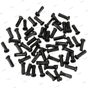 PYCOU 50 Chiếc Núm Vú Nói Xe Đạp, Núm Vú Nói Xe Đạp Đen Chiều Dài 14 Mm, Bền 14G Tương Thích Siêu Nhẹ Cường Độ Cao Nói Núm Vú Bảo Trì Xe Đạp