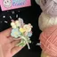 Len dệt tay Hoạt hình Móc dễ thương Mini Bó hoa nhỏ Dây treo Quà tặng hoàn thiện Bó hoa móc