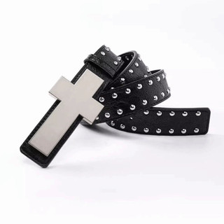 Thắt lưng chéo BRBRAA Punk, Thắt lưng đinh tán Gothic Y2K, Da PU hợp thời trang Retro Hip Hop Dạo phố Thắt lưng cho nam nữ Quần jean