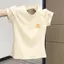 Mùa hè 2026 Hợp thời trang sang trọng Cotton nguyên chất ngắn tay cho nữ Cảm giác cổ tròn đơn giản Áo thun mỏng thông thường dành cho nữ Bao da thịt phong cách ngắn