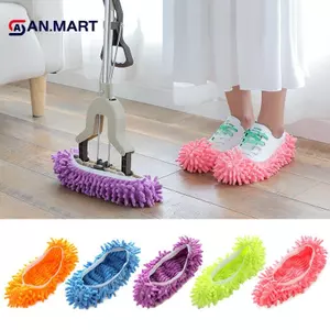 AN.MART Bụi Lau Nhà Dép Dép, Đa Chức Năng Có Thể Giặt Được Microfiber Chân Sos Sàn Giày Làm Sạch VN