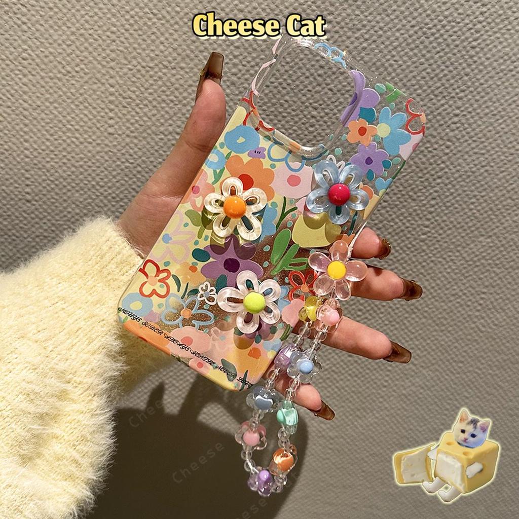 Ốp điện thoại hoa 3D lấp lánh cho iPhone 13 11 14 15 16E 17 Pro Max XR Xs Max 7 Plus 8 Plus 6 SE