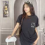 （Giao hàng 24h）Angela Áo Thun Mèo Kitty In Nhũ Lấp Lánh Vải Cotton Cao Cấp Premium Thoáng Mát Mềm Mịn