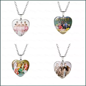 SQ BTS Hàn Quốc Bangtan Boys hình trái tim đá quý Mặt dây chuyền vòng cổ Trang trí trang sức phổ biến Bộ sưu tập idiol