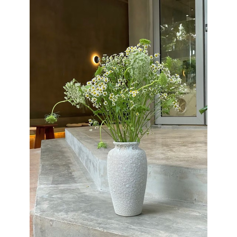 Bình Gốm Cắm Hoa Lọ Hoa Trang Trí Nhà Đẹp, Decor Nội Thất Phòng Khách Men Atlantis  - Gốm Bát Tràng