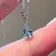 Springevenstar Trang sức chuỗi xương đòn cao cấp Aquamarine Nelace tinh tế dành cho nữ cho mùa hè và các bữa tiệc Springevenstar