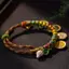ECK Handmade Tây Tạng Vòng Tay Nhiều Màu Sắc Dây Móc Tay Năm Chiều Thần Tài Lắc Tay Có Thể Điều Chỉnh Kéo Dây Trang Sức Quà Tặng HOT