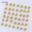 AqToCna Số Lượng Lớn 10 Chiếc 7 Mm Hoa Vàng Stamen Hợp Kim Flatba Tôn Trang DIY Bông Tai Phần Phát Hiện Phụ Kiện Trang Sức AqToCna