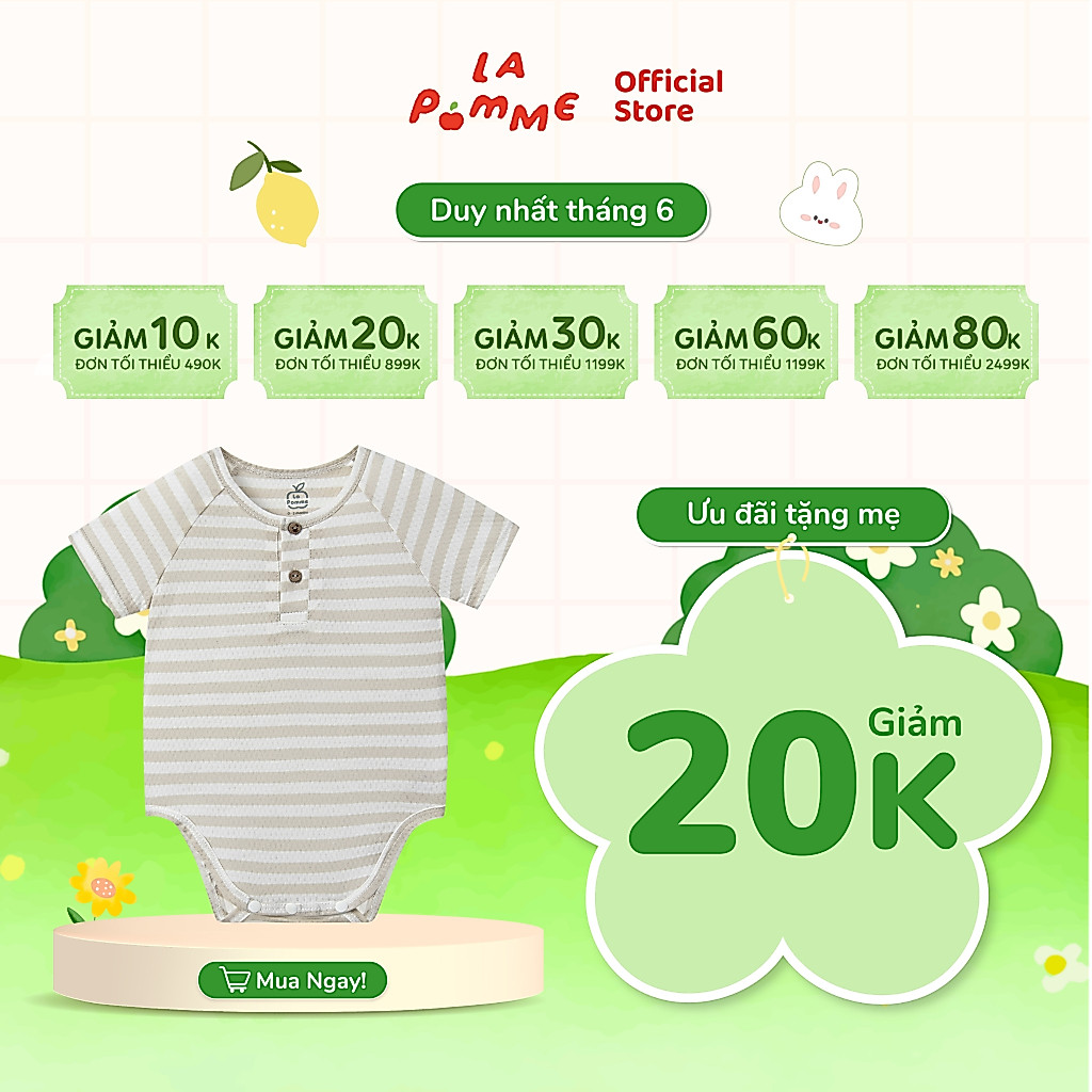 Set 2 Body chip cộc tay La Pomme thuyền buồm khỏe khoắn - Sợi Petit Soyeu thoáng mát – Bé trai - 0M - 9M