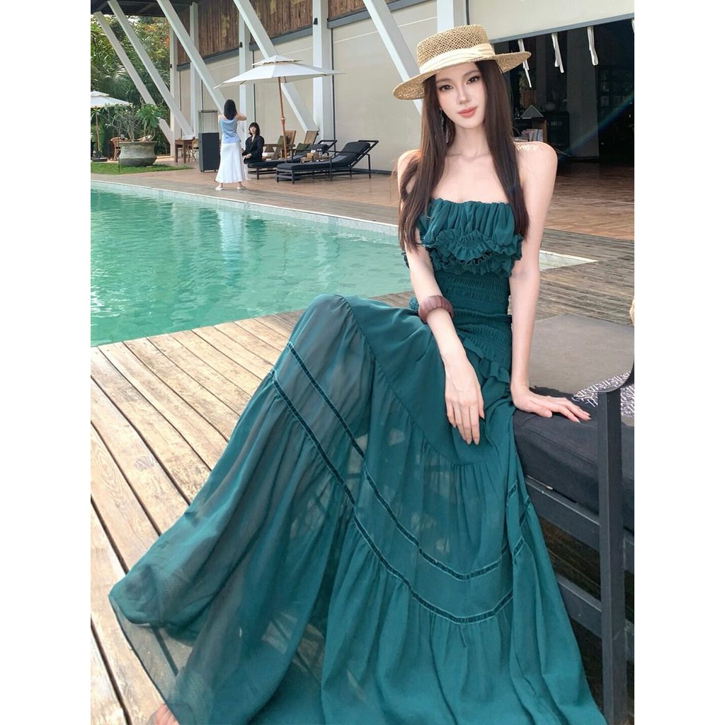 Đầm voan maxi thiết kế thanh thoát ngọt ngào