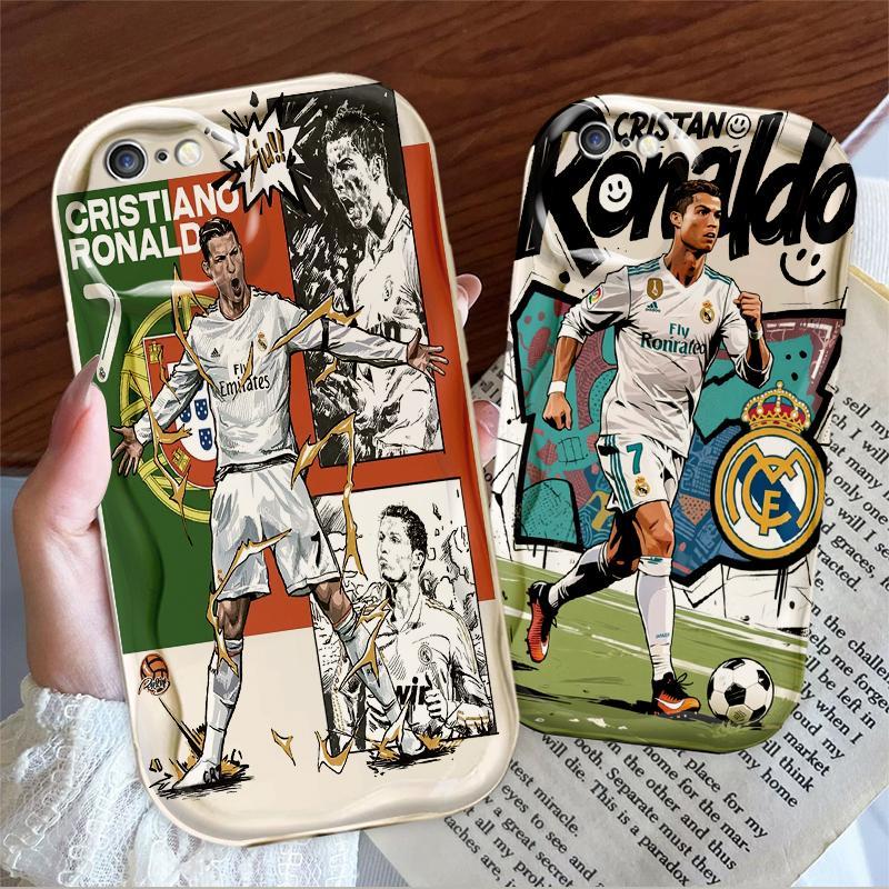 Thích Hợp Cho iPhone 6 6S 6 Plus 6S Plus 7 8 Plus SE 2020 3D TPU Mềm World Cup Cristiano Ronaldo Sinh Viên Ốp Điện Thoại Chống Sốc