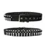 ZK Rivet Hollow Bullet Punk Belt - Thắt lưng da đính đá Gothic có thể điều chỉnh dành cho nữ VN