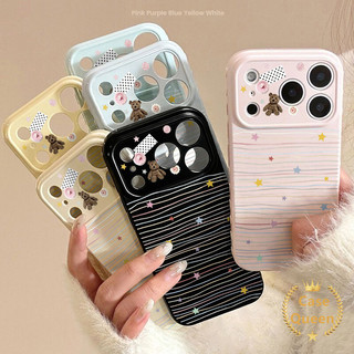 Cho iPhone 16 17 14 15 11 13 12 Pro Max Air XR X XS Max 7 8 16 Plus SE Full Màn Hình Sóng Nhiều Màu Sắc Ngôi Sao Gấu Bong Bóng Trái Tim