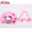 Hello Kitty Pink Phim hoạt hình dễ thương Kính bơi và mũ bơi chống nước thông thường dành cho trẻ em