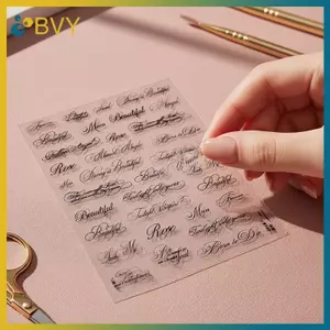 BVY Đa Năng Tự Dính Móng Tay Tiếng Anh Dành Cho Nữ Lý Tưởng Cho Nghệ Thuật Làm Móng Sáng Tạo.