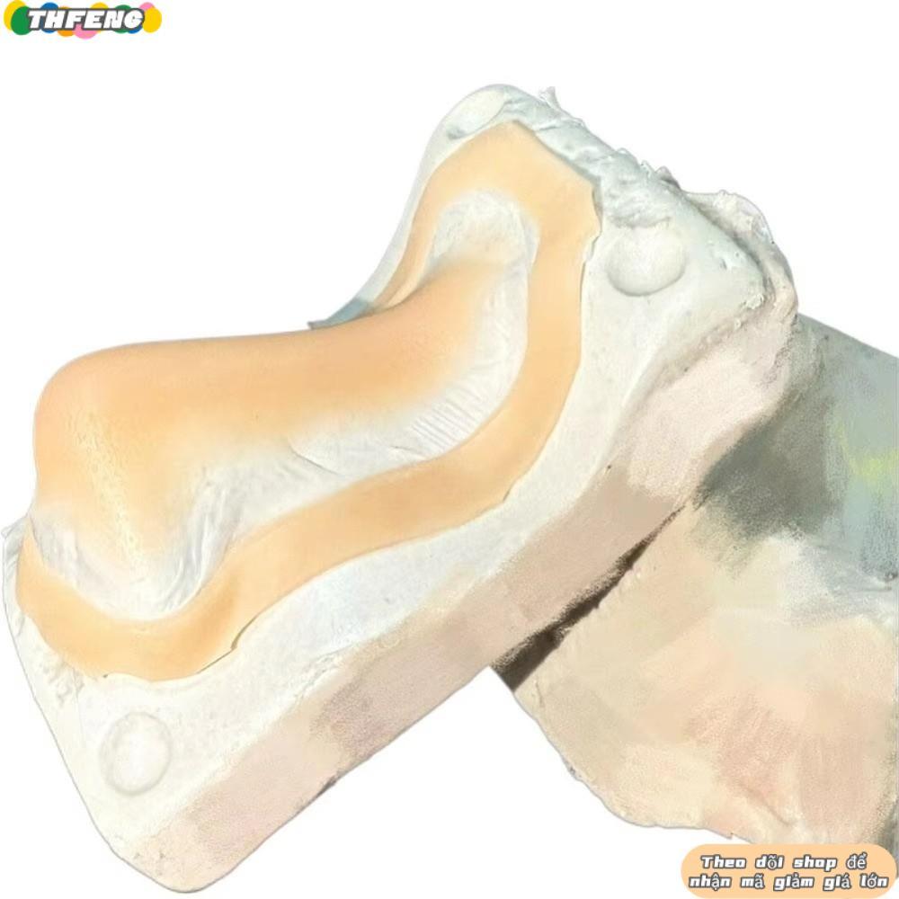 Mũi giả THFENG, Mũi giả thân thiện với da thực tế, Protein cao cấp chuyên nghiệp Silicone có thể tái sử dụng Cosplay giả tạo mặt