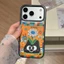 Ốp Điện Thoại Hoa Mèo Đen Graffiti Cho iPhone 17 Pro Max 16 15 14 13 Vỏ Bảo Vệ Chống Sốc