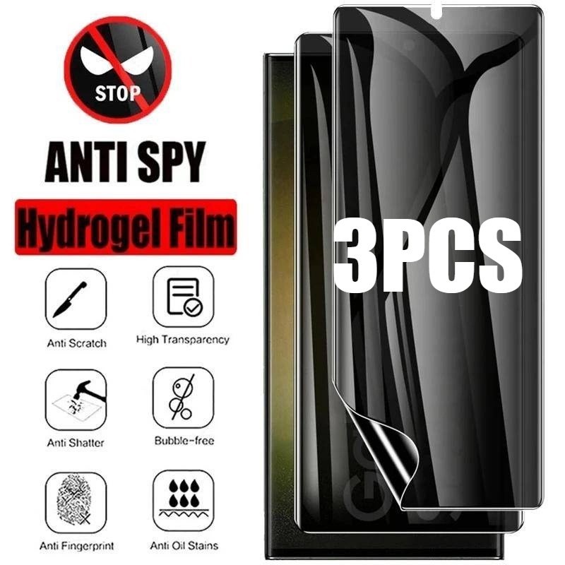 3 Miếng Dán Bảo Vệ Màn Hình HD Mềm Cho Xiaomi 17 17 17T Pro Max Siêu Chống Rơi Chống Gián Điệp Riêng Tư Chống Ánh Sáng Xanh Hydrogel Phim Mờ
