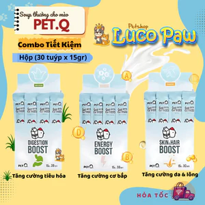 Súp Thưởng Sữa Dê PetQ Cho Mèo Bổ Sung Vitamin, Dầu cá, Cỏ mèo Mọi Độ Tuổi