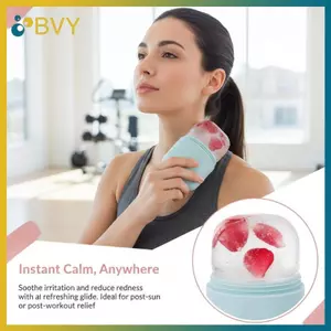 BVY Ice Roller để Massage mặt Dụng cụ chăm sóc da Giảm bọng mắt Làm săn chắc lỗ chân lông và thư giãn mắt thói quen buổi sáng.
