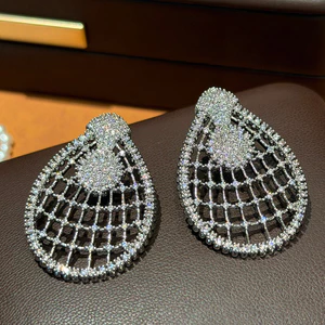 Hàn Quốc Phong Cách Mới Zircon Nhẹ Sang Trọng Tua Rua Tính Khí Bông Tai Tinh Tế
