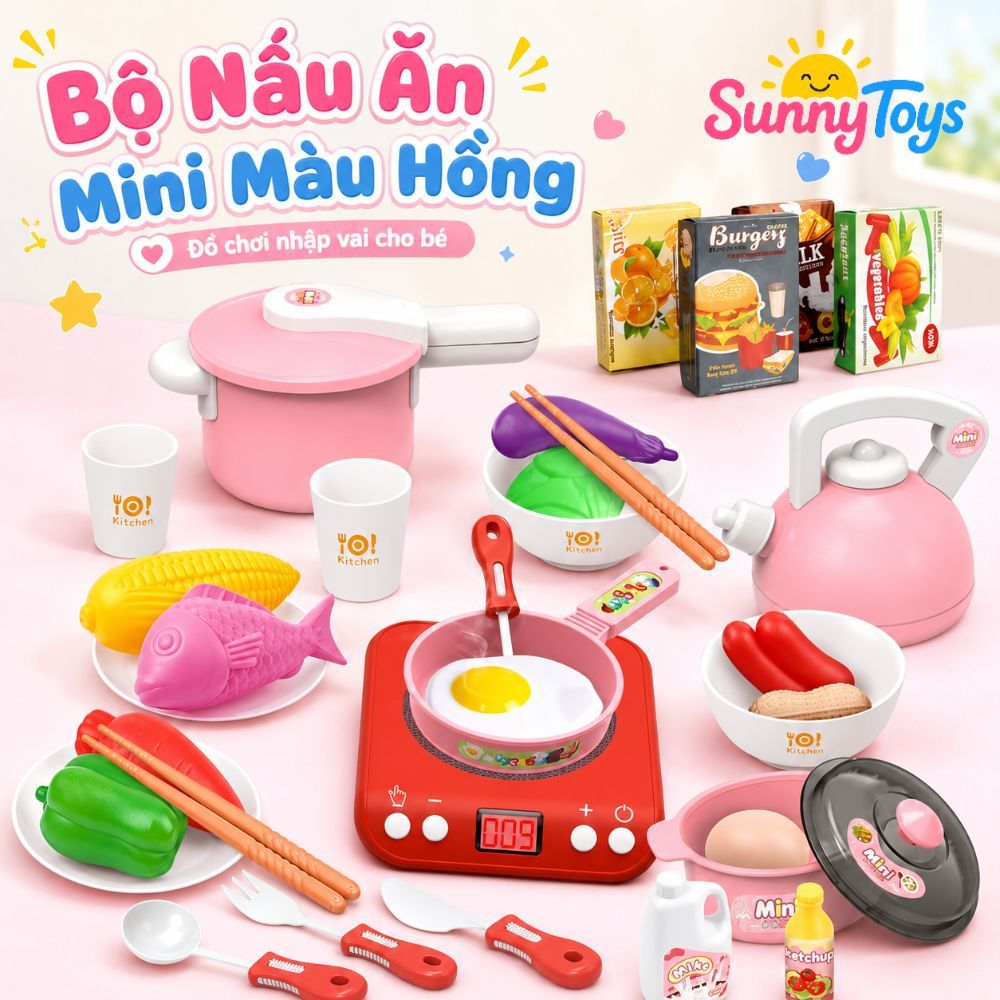 Bộ Nhà Bếp Playhouse SunnyToys - Đồ Chơi Nấu Ăn Mô Phỏng Cho Bé Chơi Nhập Vai