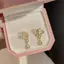 PNPIA- Thiết Kế Sáng Tạo Bướm Opal Bông Tai Thời Trang Giọt Nước Zircon Mặt Dây Chuyền Bông Tai Nữ Lãng Mạn Quà Tặng Ngày Lễ Tình Nhân