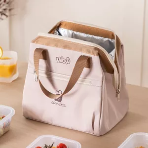 Túi đựng đồ ăn trưa dung tích lớn Hộp cơm trưa Túi Tote Bữa sáng Túi đựng đồ ăn trưa cầm tay Túi đựng đồ ăn trưa Công nhân văn phòng Đi làm với cơm kéo dài