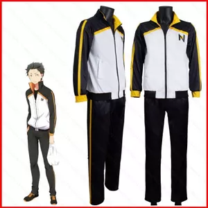 GC1 Re: Zero Natsuki Subaru Cosplay Áo Khoác Quần Thể Thao Anime Trang Phục Người Thường Ngày Phù Hợp Với Trường Đồng Phục Hallween Đảng