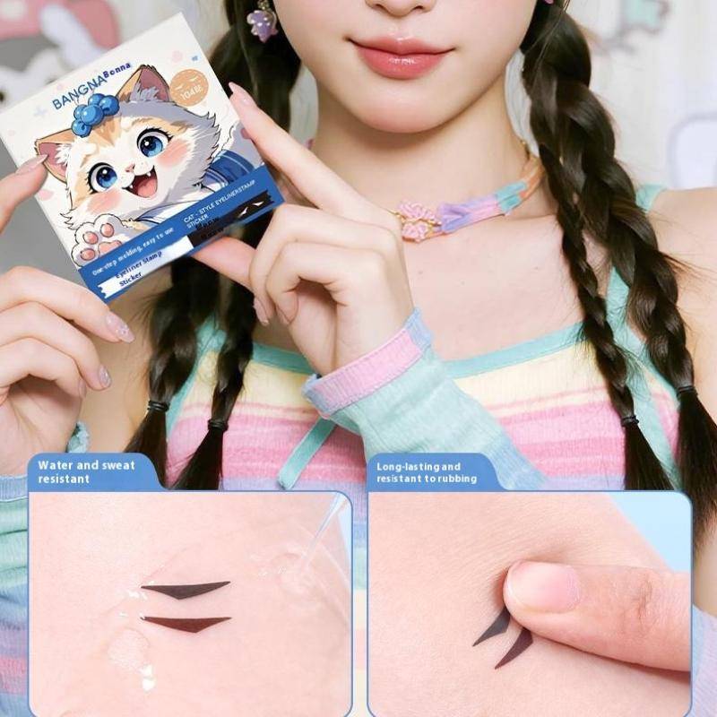 Trong Kho 104/120/128Pcs Kẻ Mắt Con Dấu Dán Nước & Mồ Hôi Chống Kẻ Mắt Vá Cá Tuyết