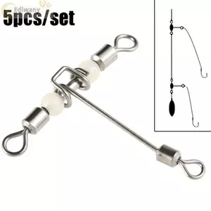 EDIWANY 5 Cái / lốc 3 Chiều Đầu Nối cross line Trident Wivels Mang Đồng Thùng Xoay Xoay Với