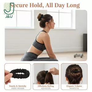 Dây cao su đàn hồi xoăn lộn xộn thanh lịch tổng hợp Hair Bun Fluffy Thích hợp uốn tóc Dây thun Chignon Scrunchie