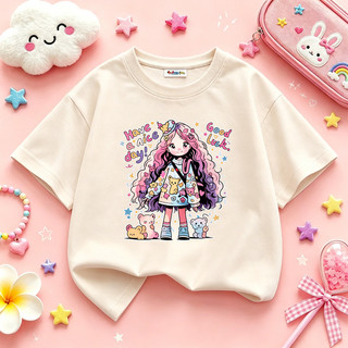 Áo thun bé gái áo phông cộc tay cổ tròn siêu xinh chất cotton mềm nhẹ thoáng mát cho bé 1-10 tuổi
