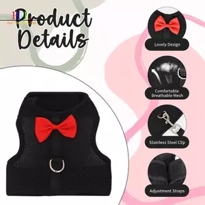 Bộ dây nịt và dây xích thỏ HL, Áo Vest dây nịt an toàn cho thỏ & chuột lang - Bộ dây xích dây đeo ngực có thể điều chỉnh cho thú cưng nhỏ LMWU