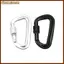 AIHOM Carabiner hình chữ D bằng nhôm 25KN ngoài trời có Lo an toàn để leo núi và xử lý bánh răng,