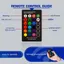 Đèn LED taxi LACYESUK RGB, Điều khiển từ xa Dải đèn linh hoạt đổi màu Đèn taxi, Điện áp 5-6V Đèn LED ô tô rỗng nhiều màu chạy bằng USB Đèn báo ô tô Dải đèn ô tô