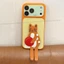 3D Silicone Chó Mèo Giá Đỡ Kính Acrylic Ốp Lưng Điện Thoại iPhone 17 Pro Max 16 15 14 13 Vỏ Bảo Vệ Chống Sốc