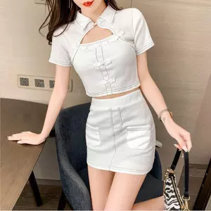 Váy liền quần ngắn tay hai mảnh kiểu Pháp Bộ đồ thường ngày dành cho nữ mùa hè