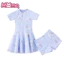 Đồ bơi hai mảnh in họa tiết hoạt hình thể thao chống nắng nhanh khô cho bé gái