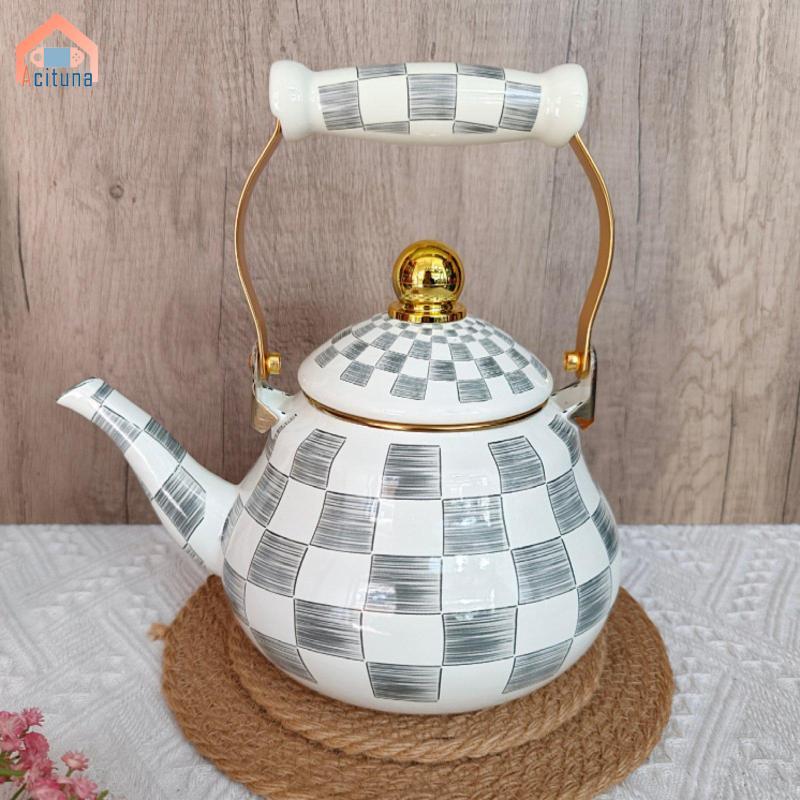 Acutuna Men Ấm Trà Có Tay Cầm, Nồi Nước Trang Trí, Cầm Chắc Chắn, Chịu Nhiệt, Phù Hợp Nhà Hàng