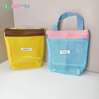 HOBBYIN Túi xách HOBBYIN, Túi vệ sinh lưới dung tích lớn di động, Túi lưu trữ Dopamine trong suốt Trang điểm Nhà vệ sinh