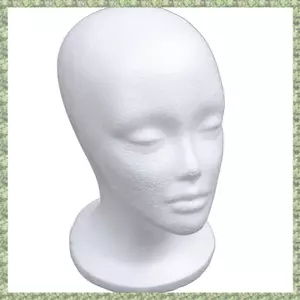 Mũ Mô Hình Đầu Mannequin Bọt Nữ Tóc Giả Giá Đỡ Màu Trắng