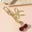 < YEI > Móc khóa nơ anh đào thời trang Túi dễ thương Mặt dây chuyền Móc khóa dành cho nữ Cô gái Túi trang sức Phụ kiện Quà tặng Mới