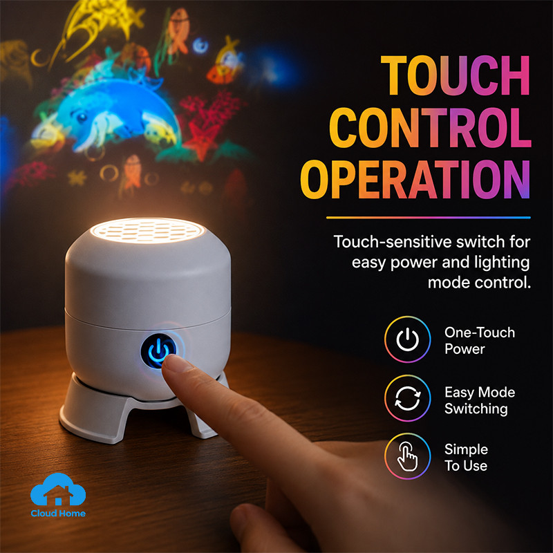 🌤️COD🌤️Đèn chiếu 3d tạo hiệu ứng động đại dương huyền ảo độ nét cao, Đèn Led xoay tự động 360 độ